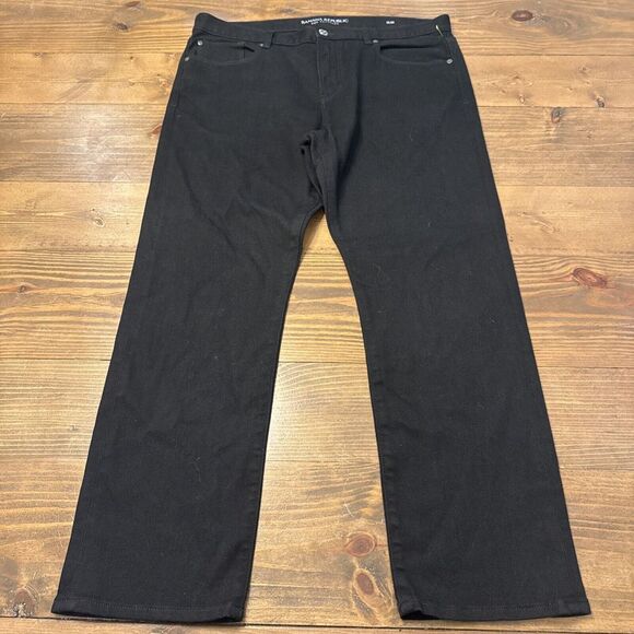 Banana Republic Traveler Jeans Mens 36x30 Black Slim Denim‎ Pant Casual Everyday - Picture 1 of 7